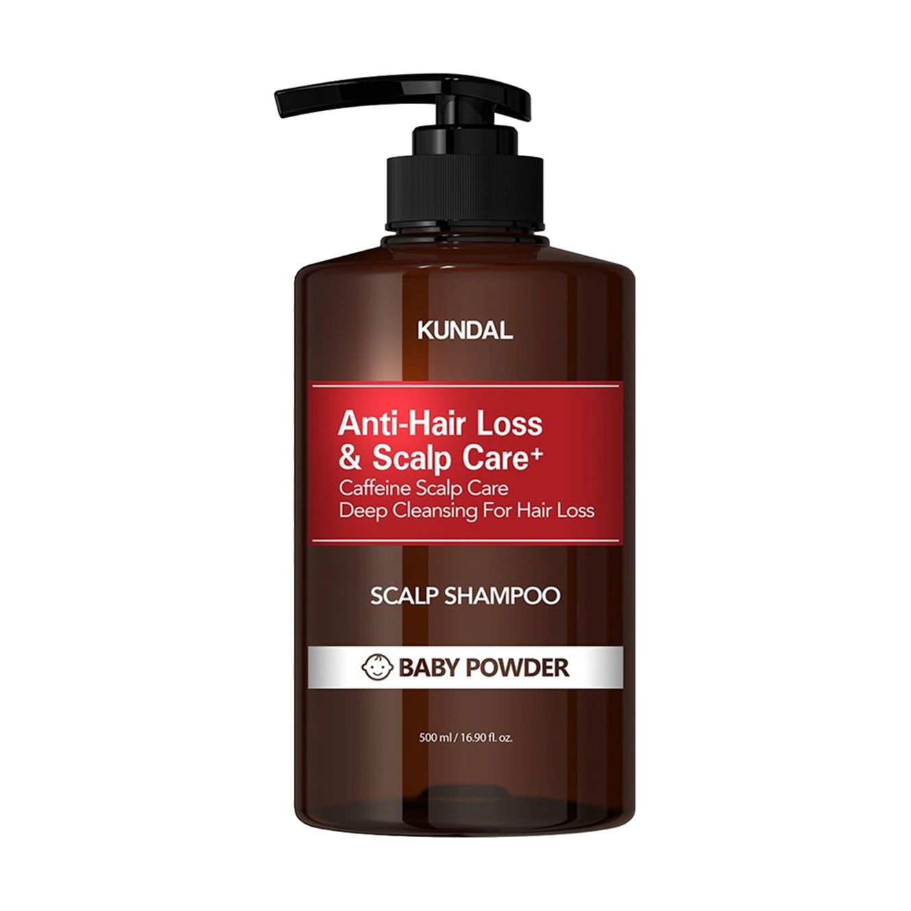 Безсульфатний шампунь для волосся Kundal Pure Natural System Anti-Hair Loss&amp;Scalp Care Scalp Shampoo аромат Baby Powder, 500 мл