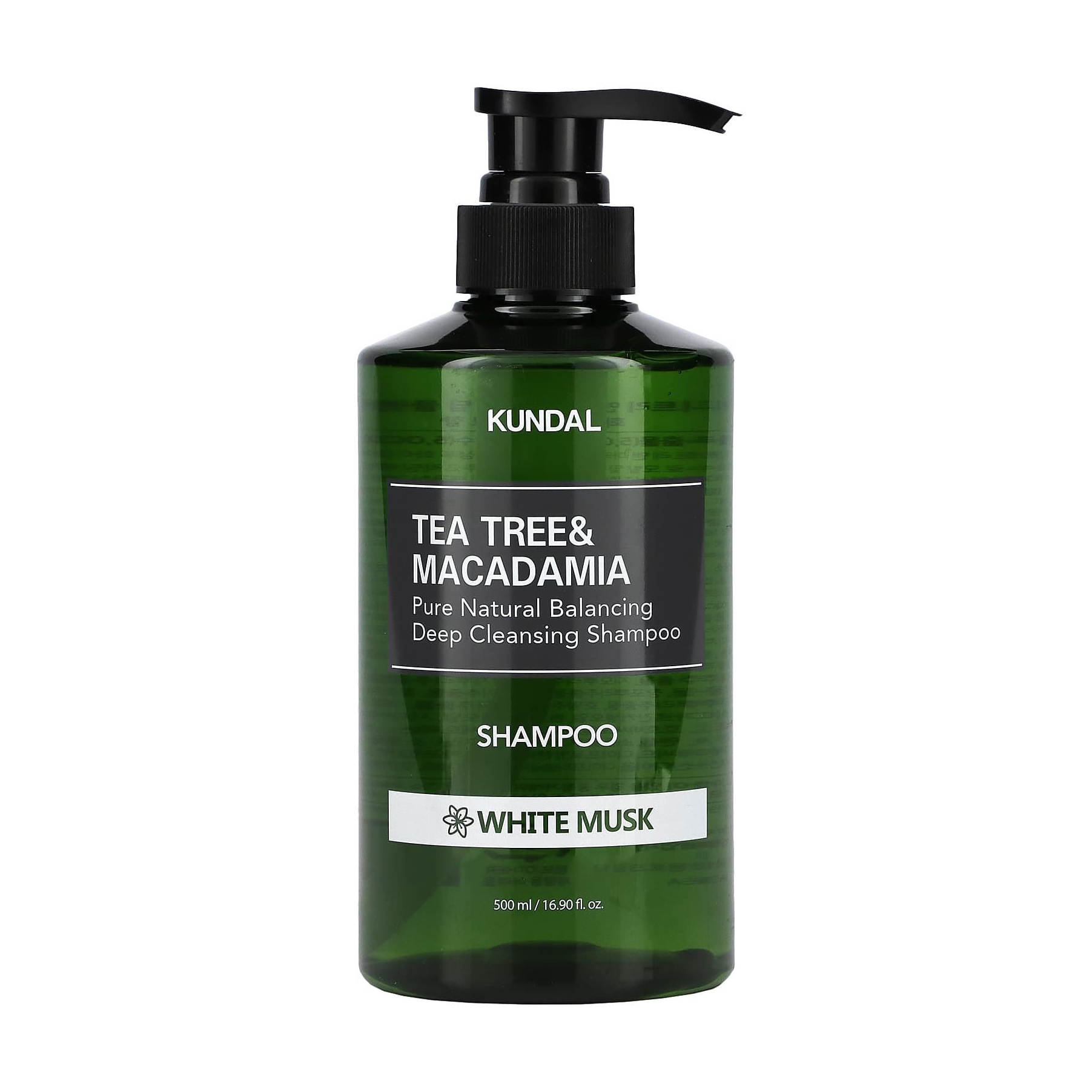 Шампунь для волосся Kundal Tea Tree &amp; Macadamia Deep Cleansing Shampoo White Musk, 500 мл
